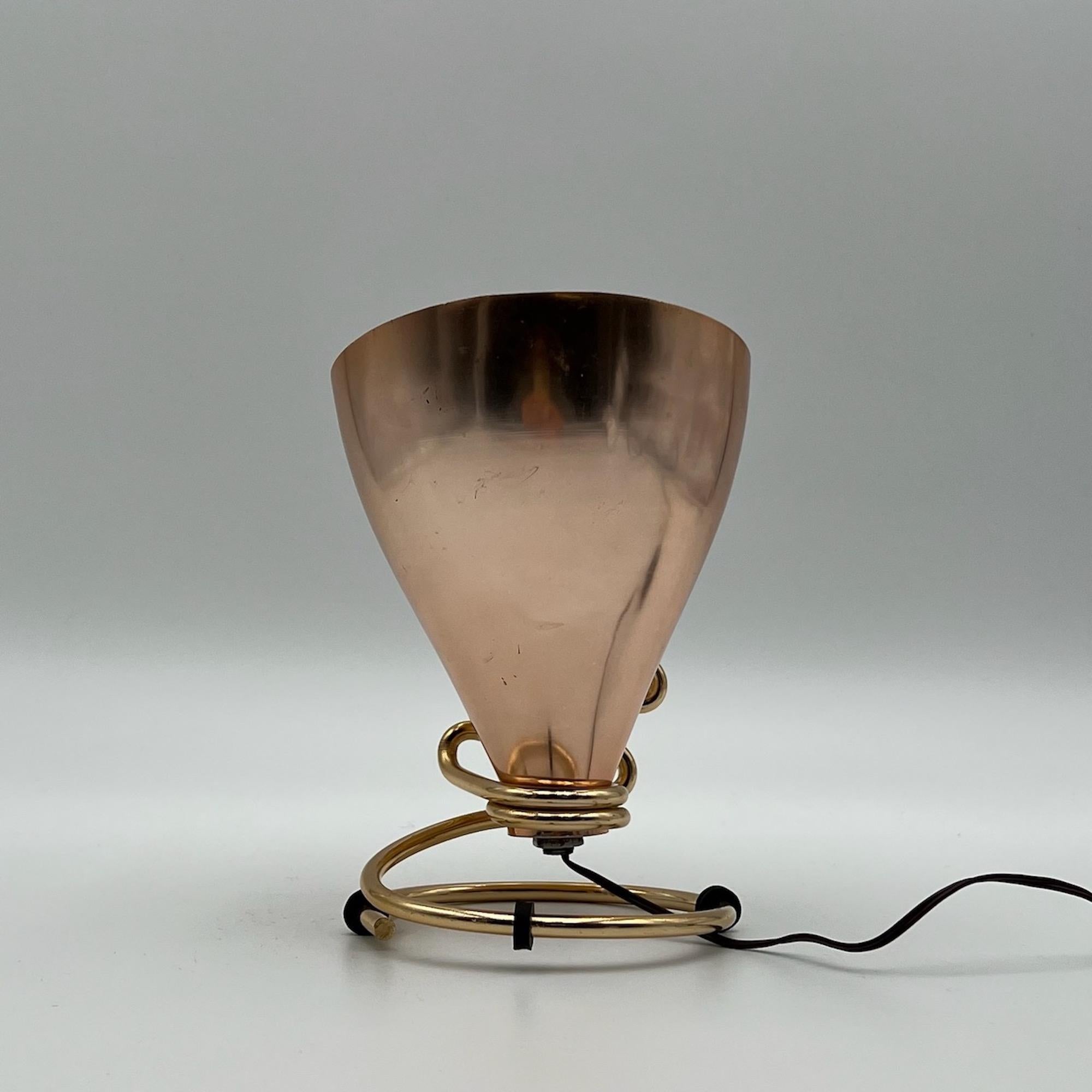 Lampe de table vintage dorée par Ettore Sottsass pour Rinnovel, années 1950 en vente 2