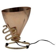 Lampe de table vintage dorée par Ettore Sottsass pour Rinnovel, années 1950