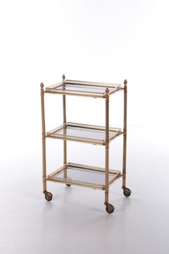 Vintage golden trolley design by Maison Jansen - 1960s