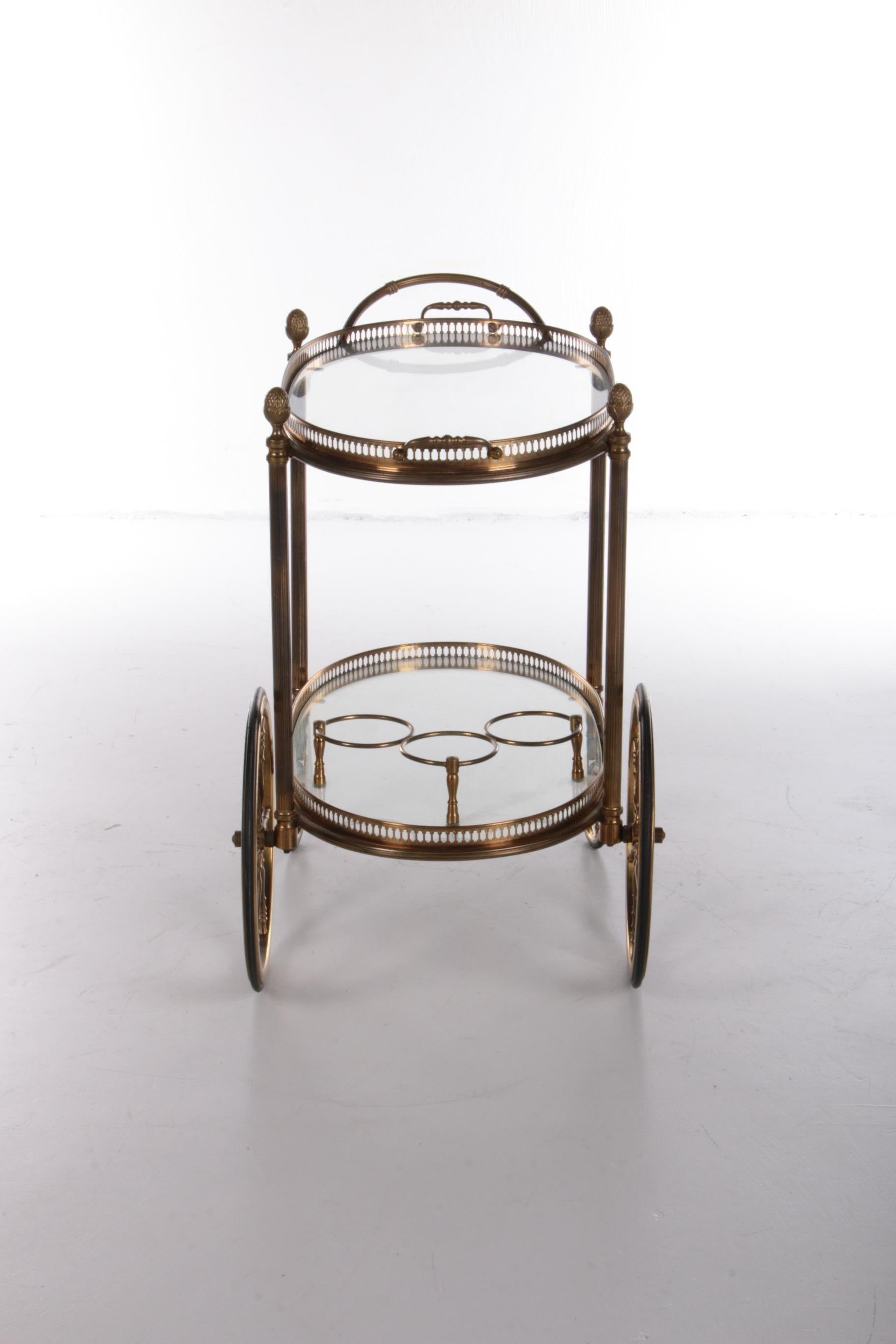 Hollywood Regency Vintage Golden Trolley for Maison Jansen, 1960s