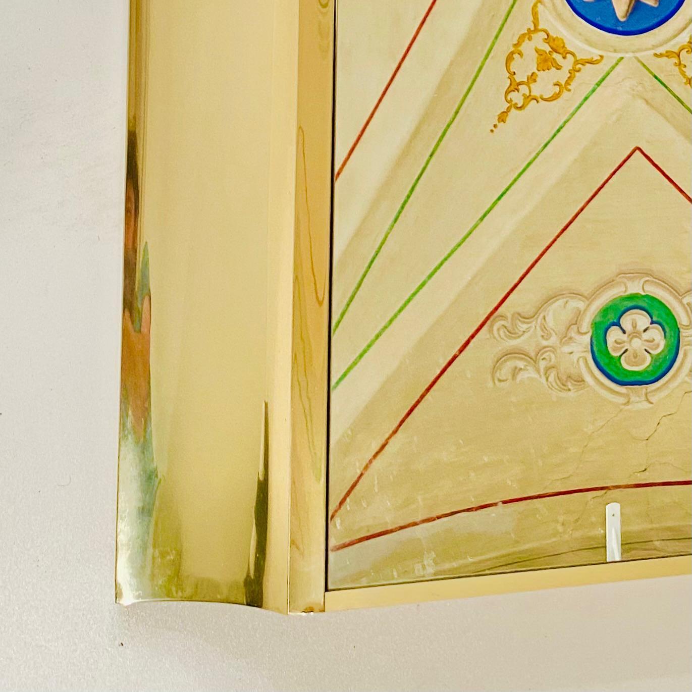 Specchio da parete dorato d'epoca in stile Regency, Italia anni '70 in vendita 2