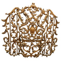 Vintage Golden Wrought Iron Spark Arrester, 20th Century, Italy