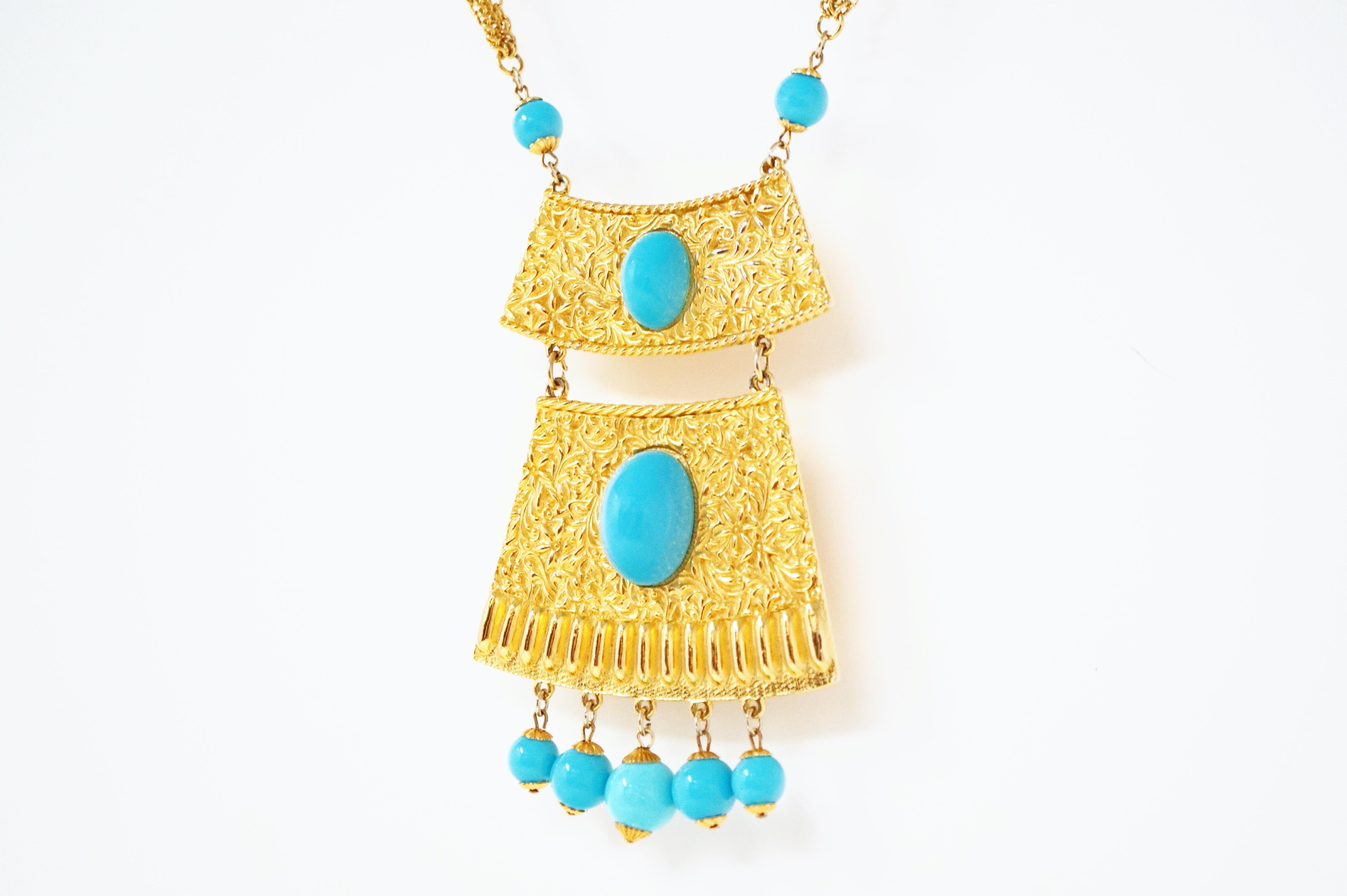 goldette turquoise necklace