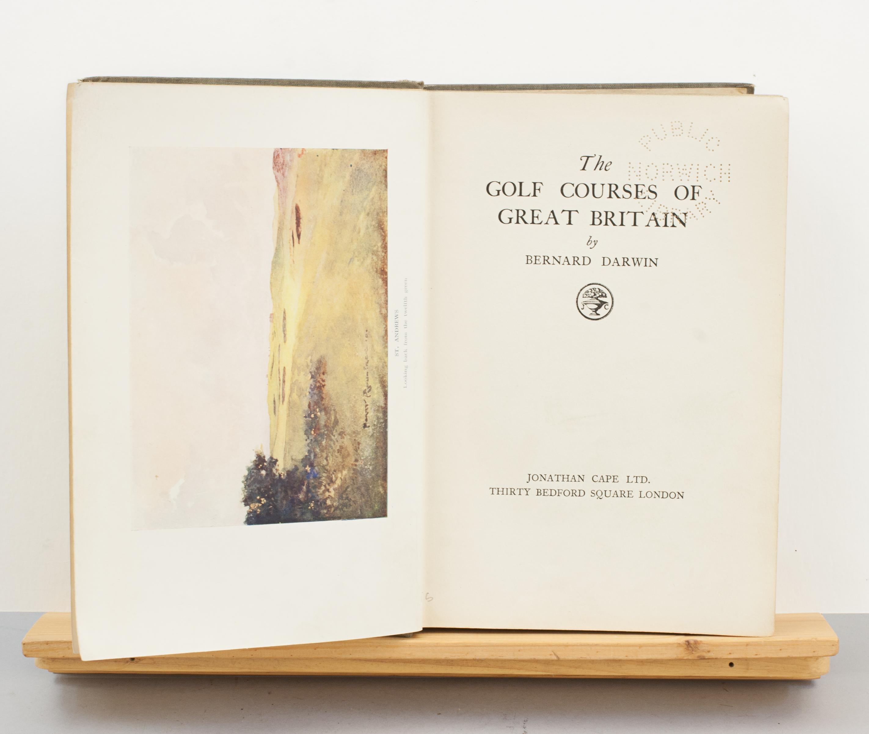 Vintage Golf Book, The Golf Courses of Great Britain, Bernard Darwin. In Good Condition For Sale In Oxfordshire, GB