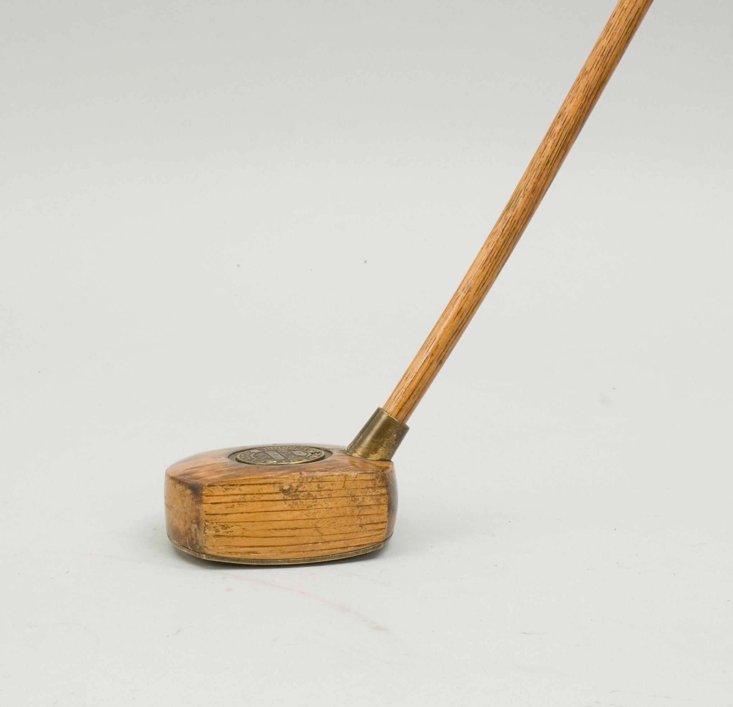 Sporting Art Vintage Golf Club, Claude Johnson's Patent Driver, Hickory Shaft