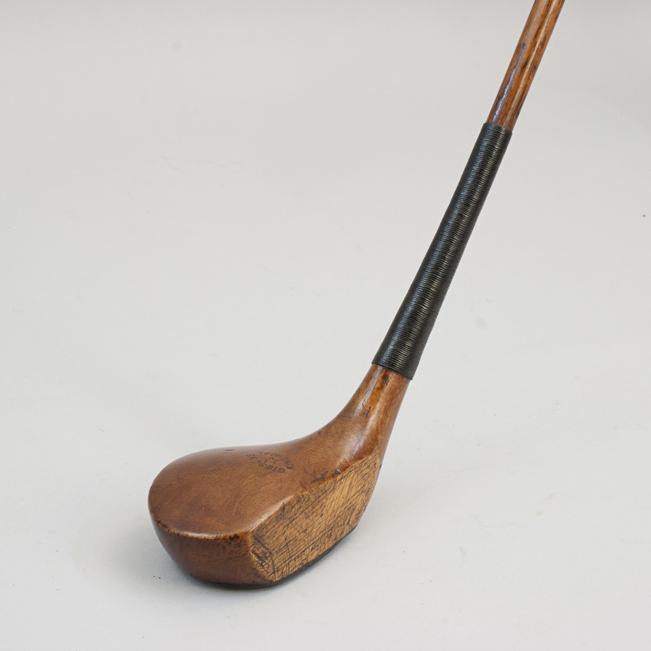 Putter Ancien Gibson Putting Cleek – Manche Hickory – 1915 – Droitier
