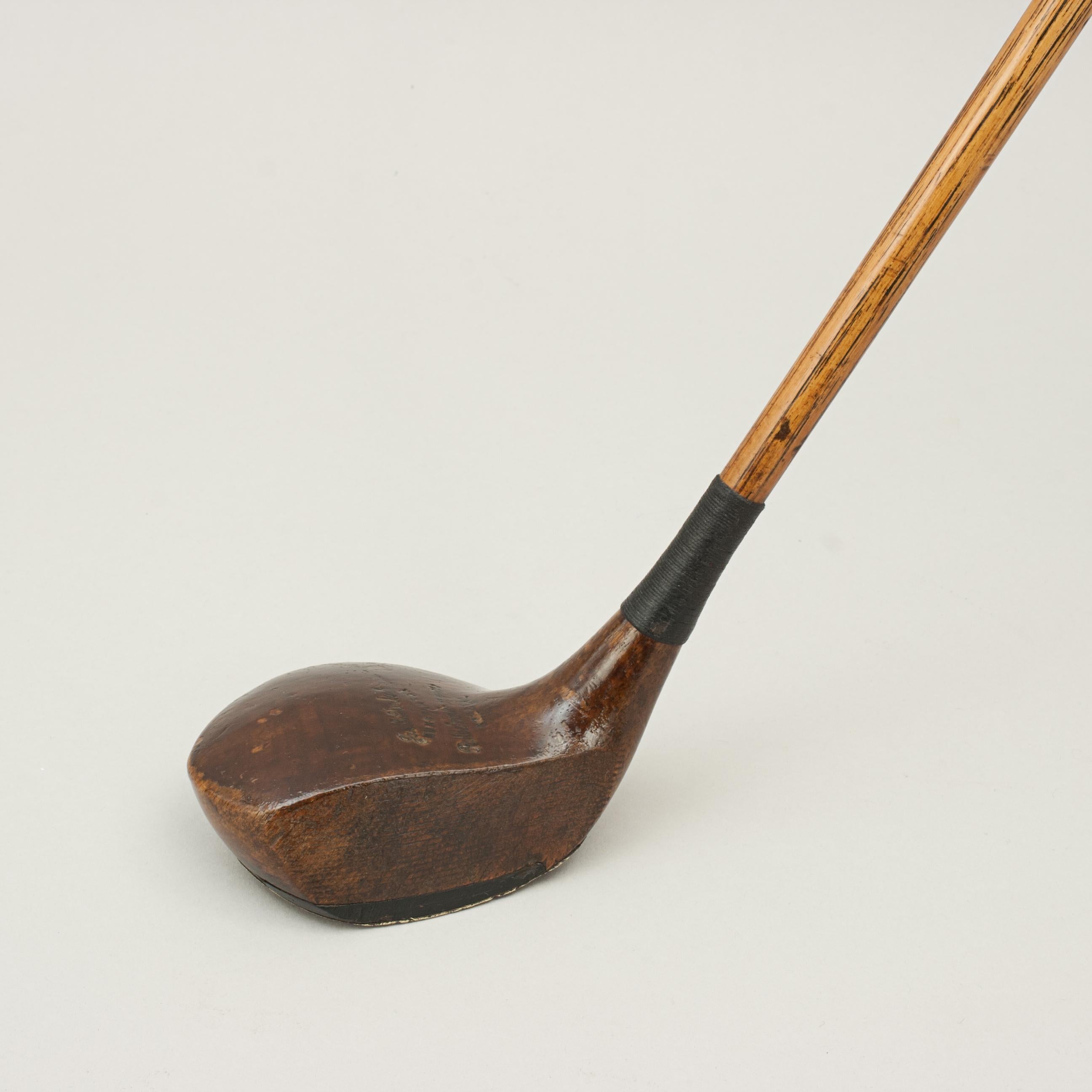 Vintage Golf Club, Hickory and Persimmon Brassie, Spoon 1