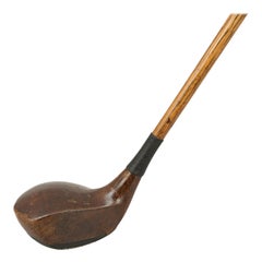 Antique Golf Club, Hickory and Persimmon Brassie, Spoon