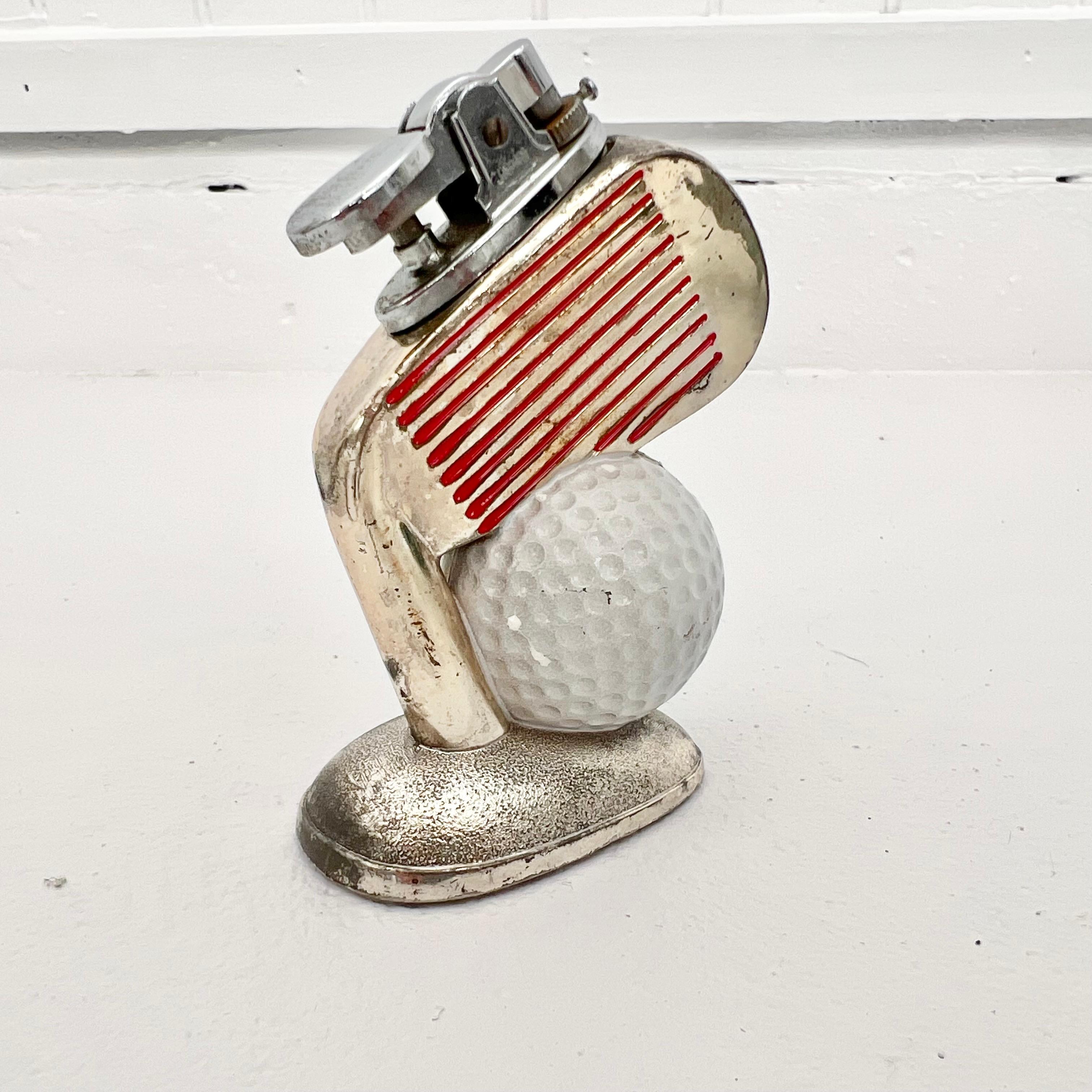 Unique 1960s Golf club/ball lighter made in Japan. Works perfectly and in good condition. A great gift for any golf aficionado. Sold out of Comoy's of London.