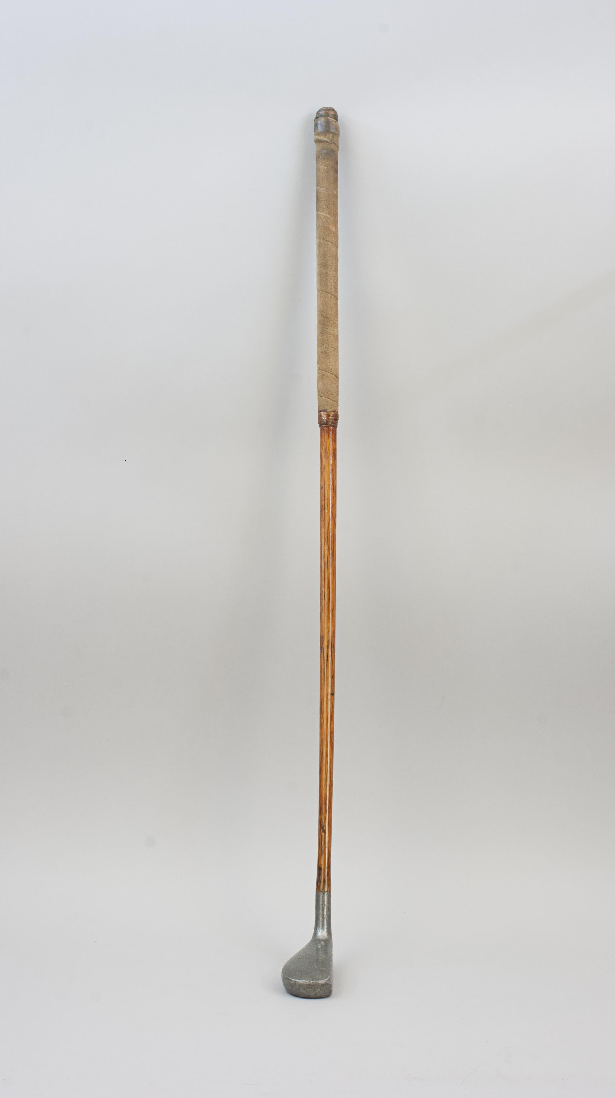 Edwardian Vintage Golf Club, Putter With Alloy Head For Sale