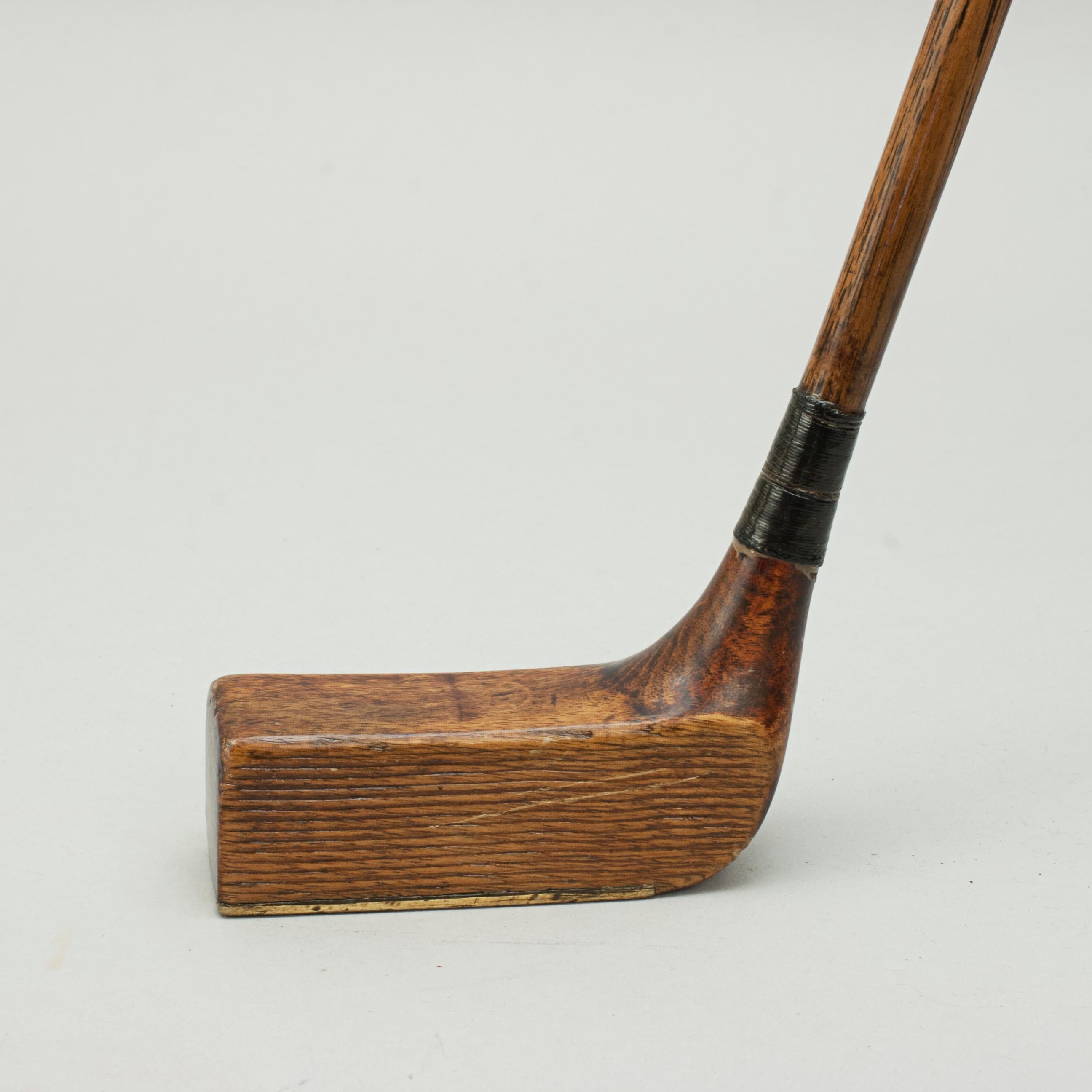 Beech Vintage Golf Club, Unusual Shape Putter, Read Wood