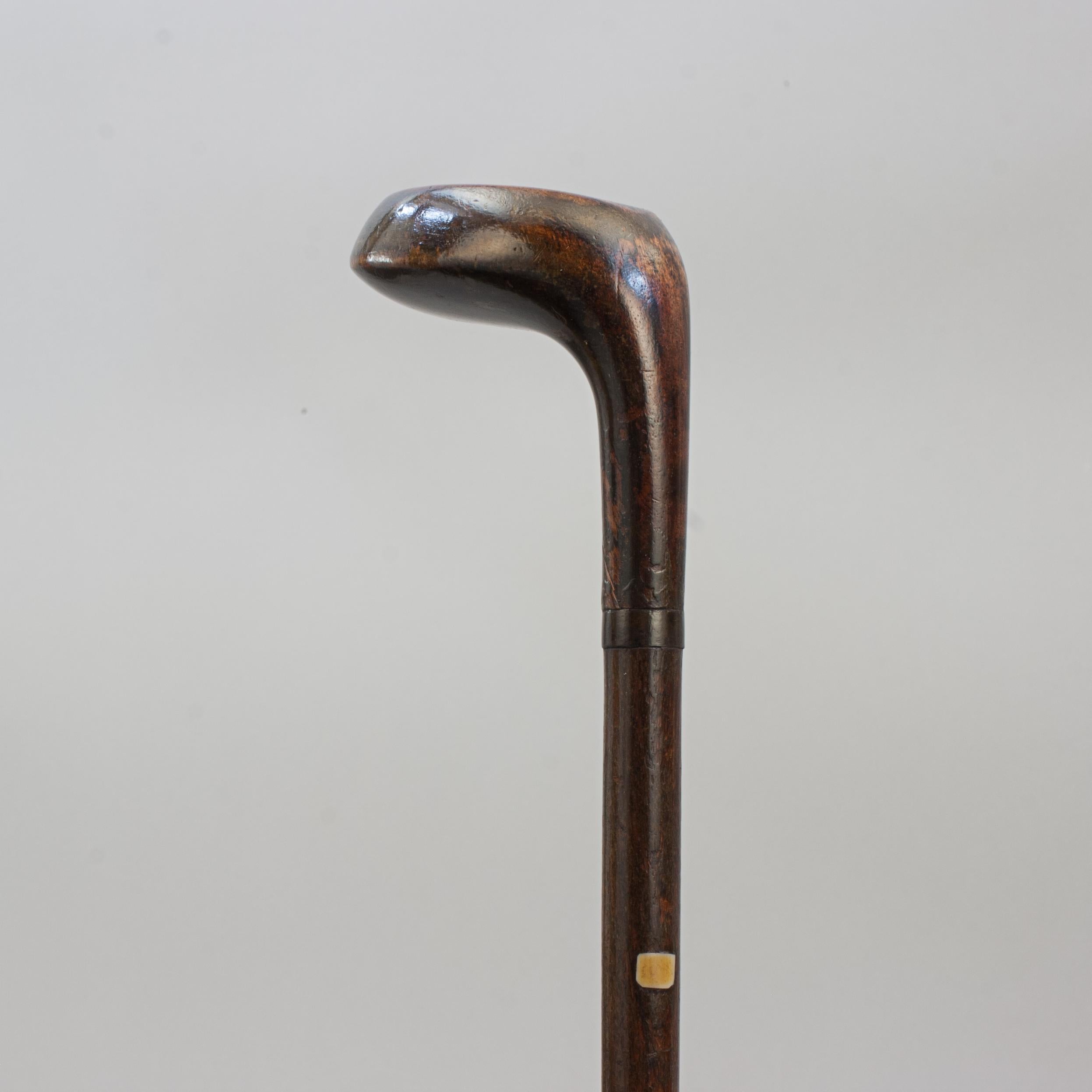 British Vintage Golf Club Walking Stick, Sunday Club. For Sale