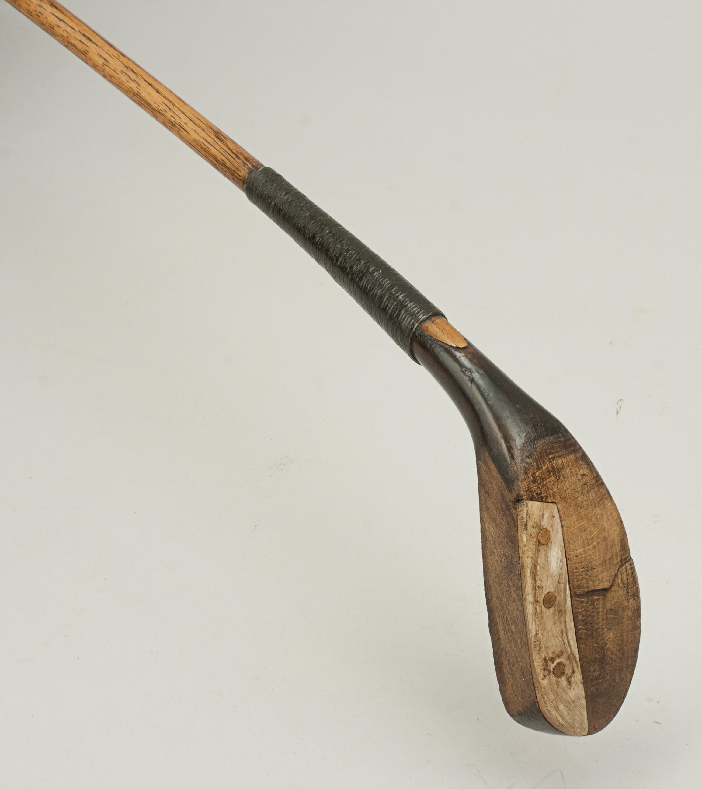 Vintage Golf Club, Wooden Head Putter by Charlie Hunter of Prestwick 3