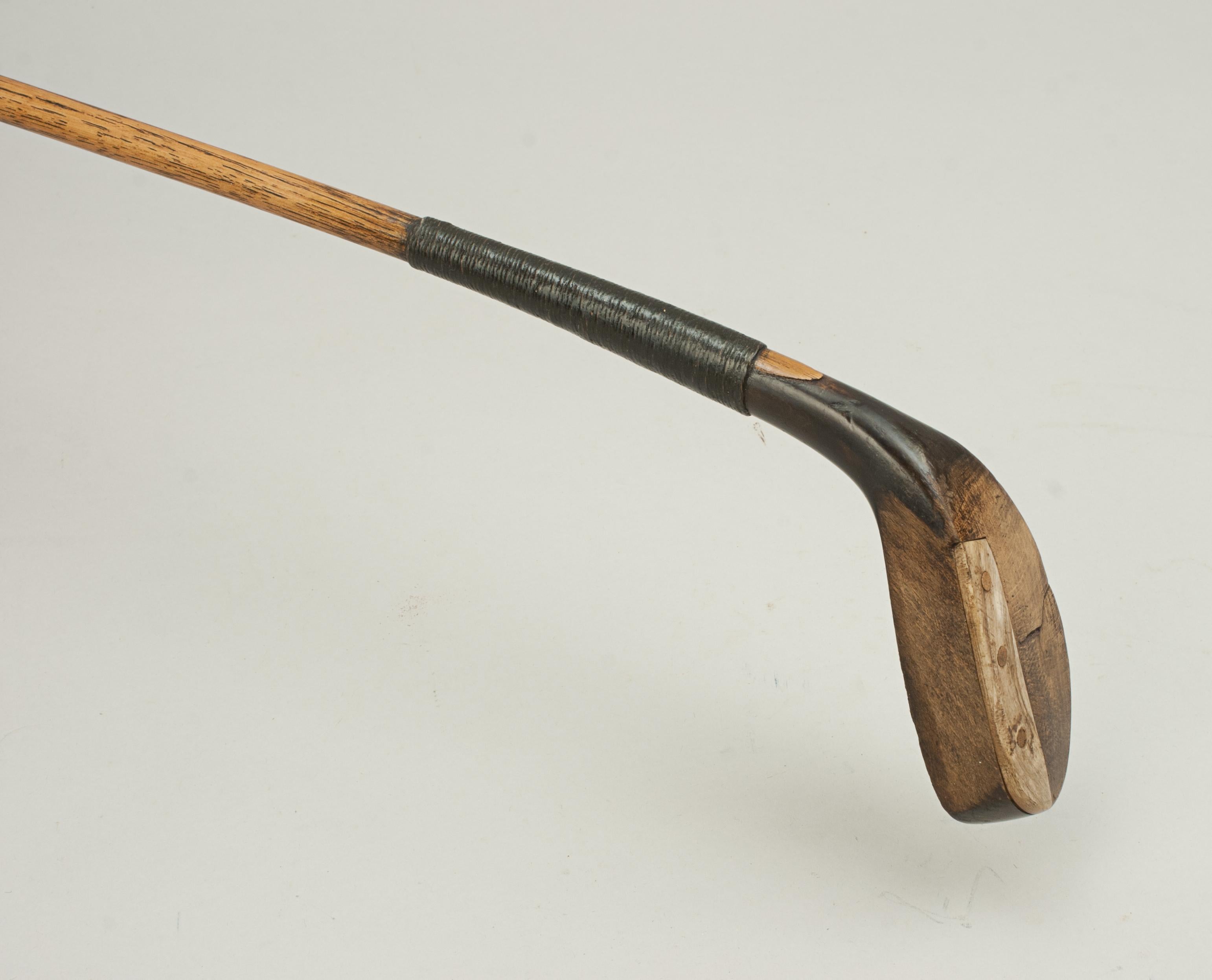 Vintage Golf Club, Wooden Head Putter by Charlie Hunter of Prestwick 4