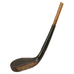Vintage Golf Club, Wooden Head Putter by Charlie Hunter of Prestwick