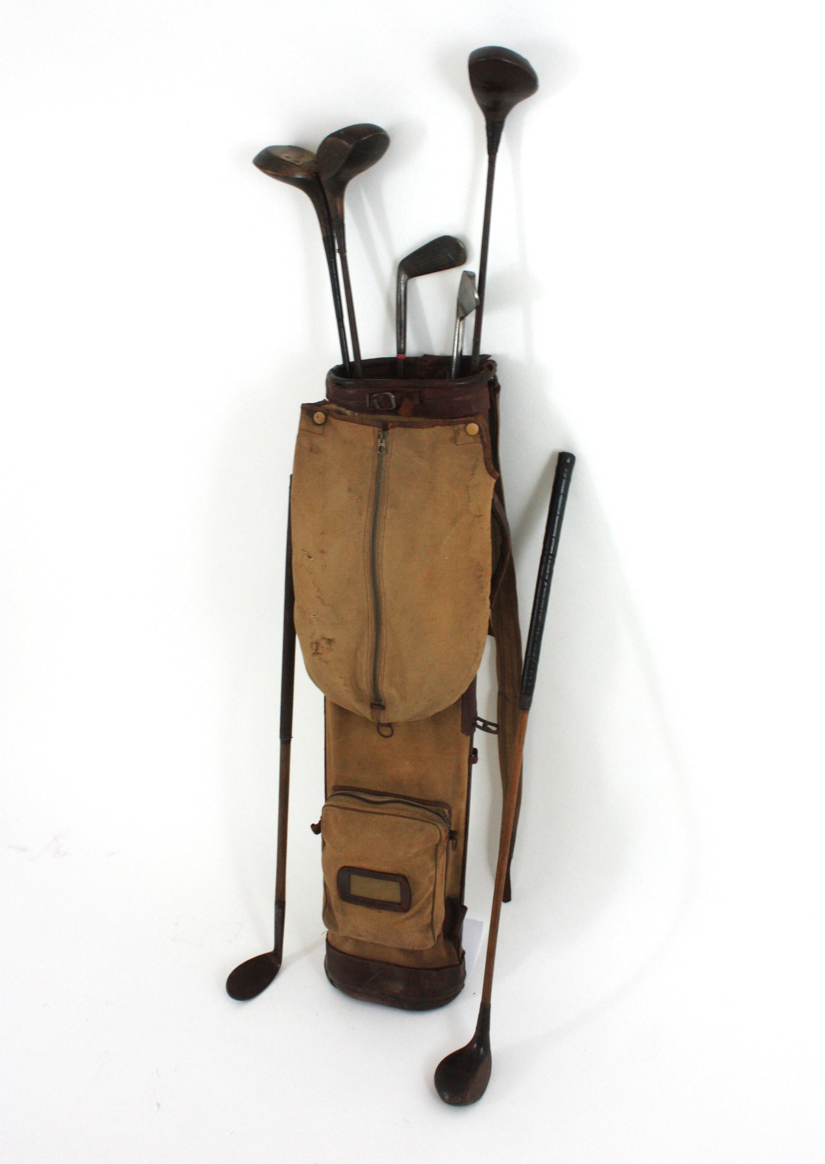 Vintage Golf Clubs with Bag For Sale 6