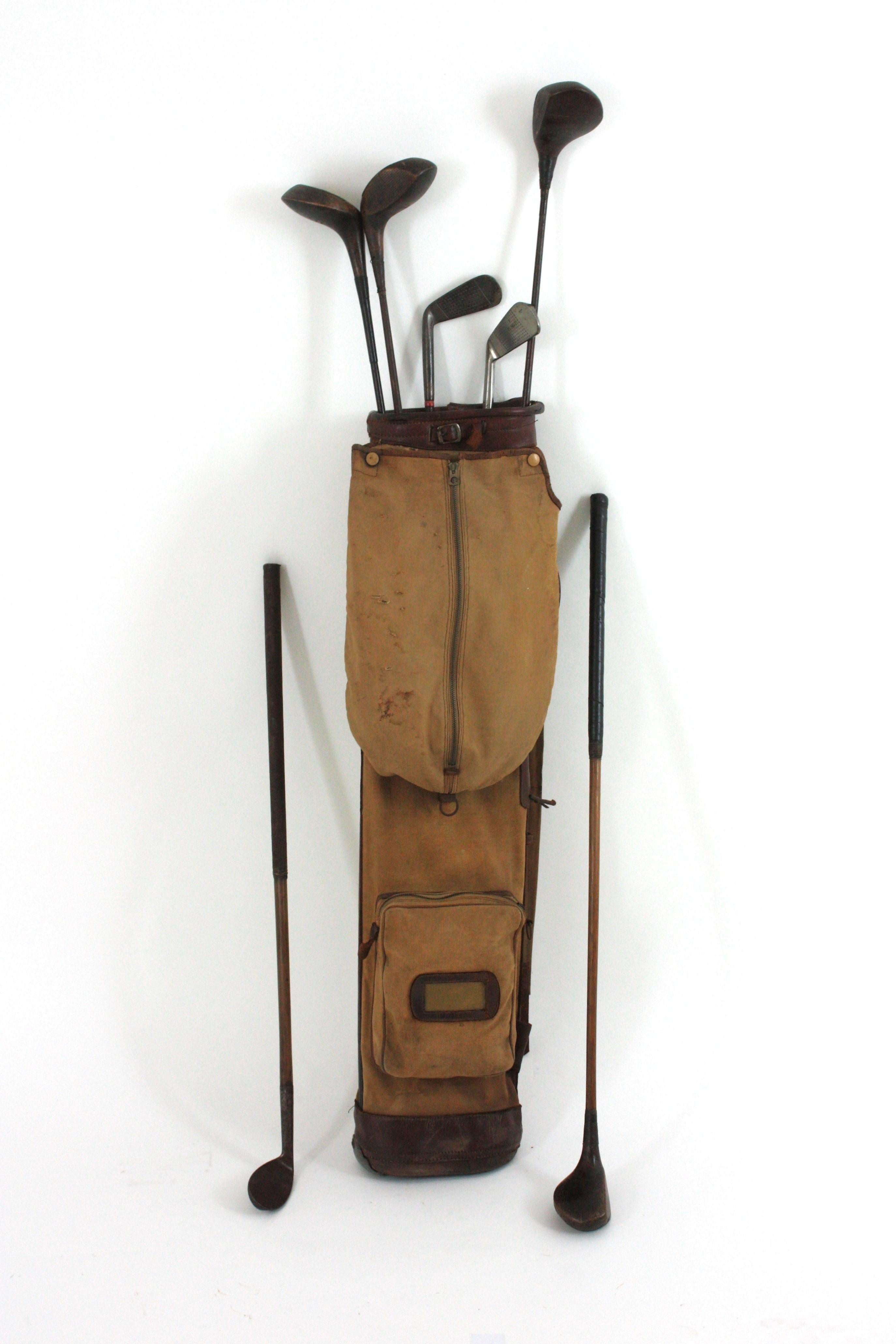 Vintage Golf Clubs with Bag For Sale 7