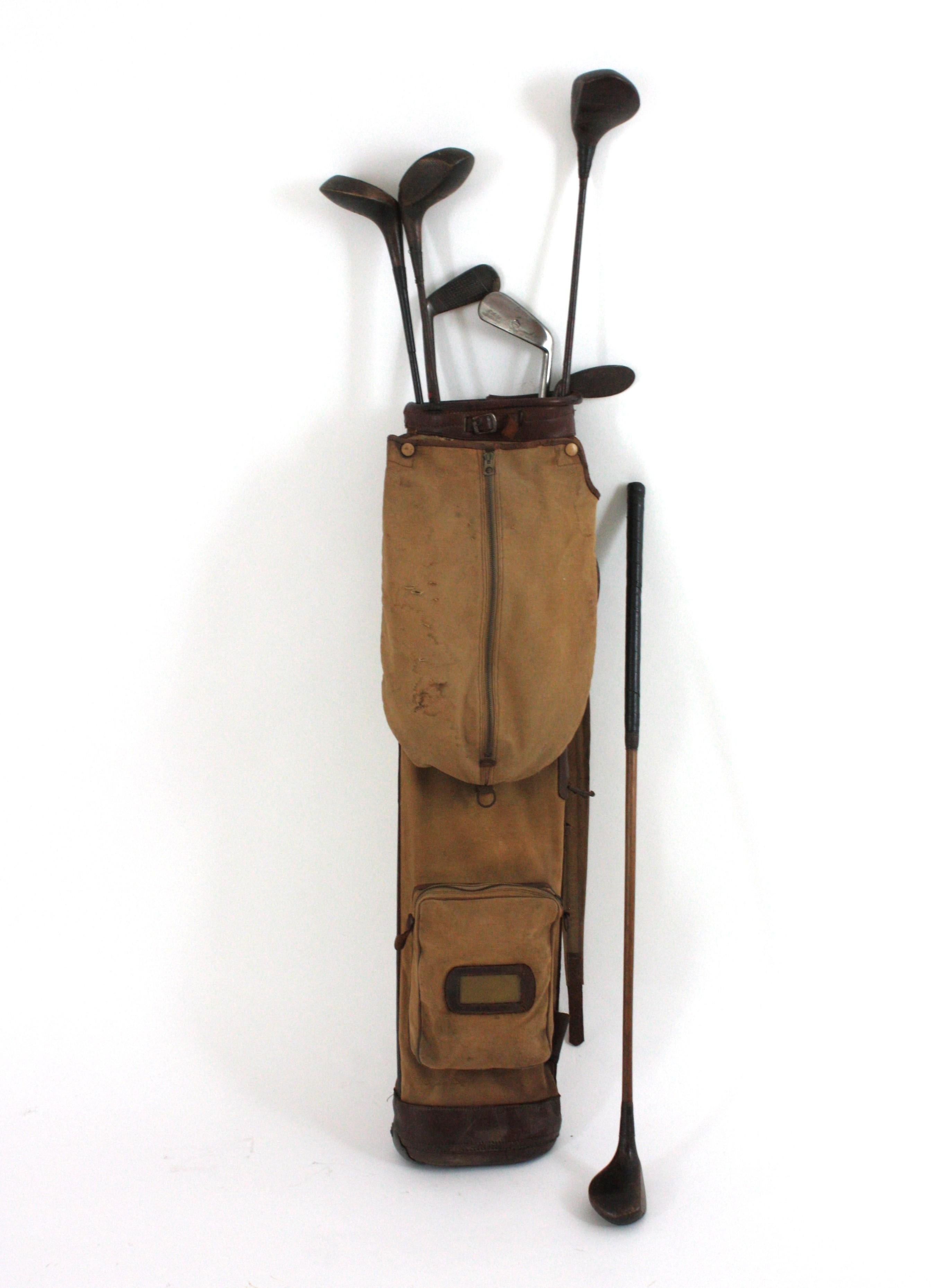 Vintage Golf Clubs with Bag For Sale 8