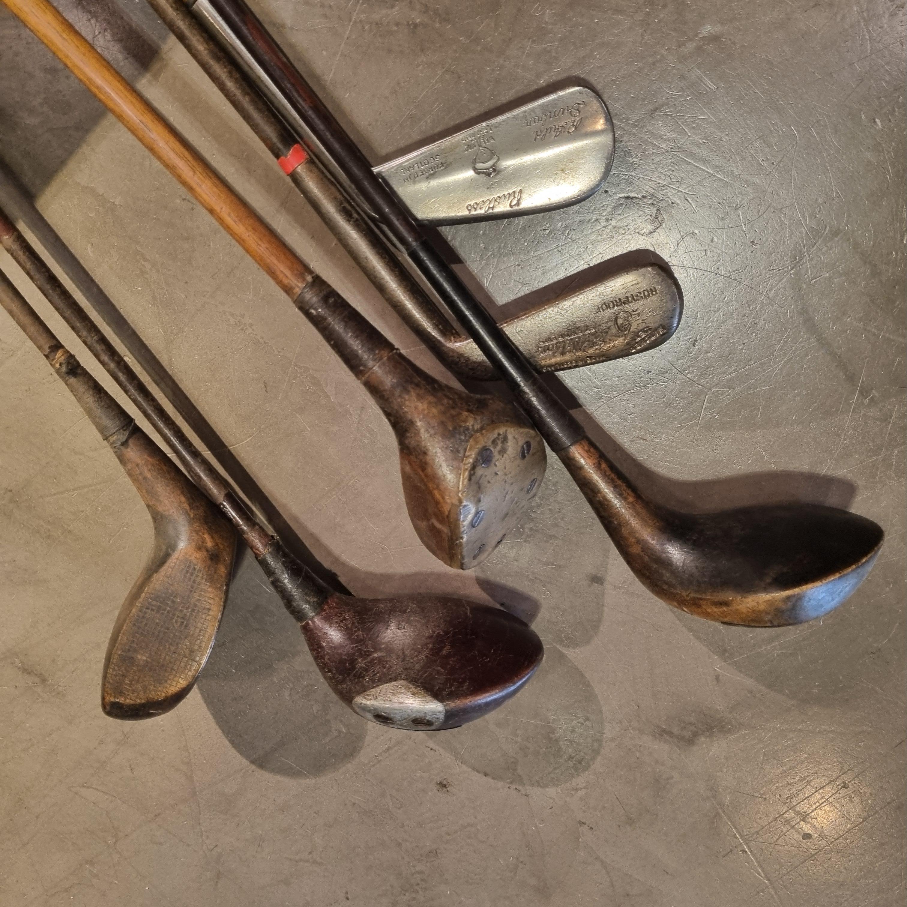 20th Century Vintage Golf Clubs with Bag For Sale