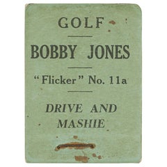 Vintage Golf Flicker Book, Bobby Jones, Drive And Mashie, Set of Three