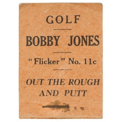 Antique Golf Flicker Book, Bobby Jones, Out Of The Rough And Putt