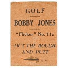 Vintage Golf Flicker Book, Bobby Jones, Out Of The Rough And Putt