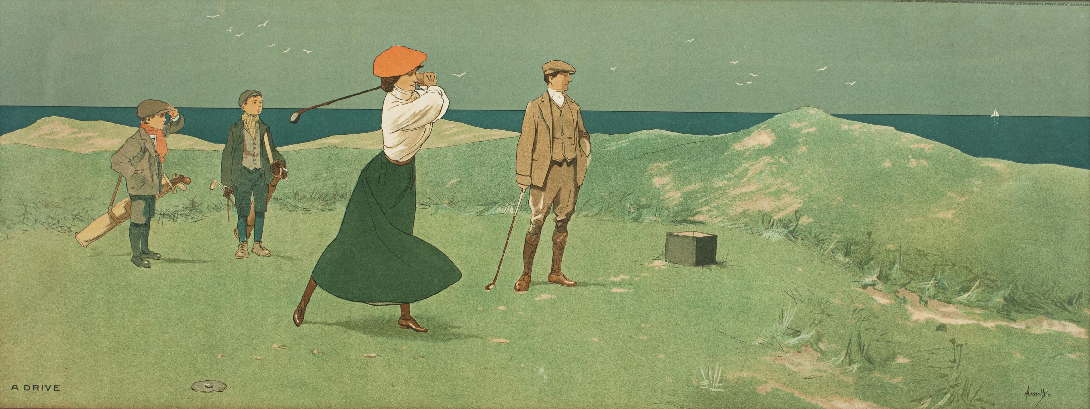 Sporting Art Vintage Golf Print by John Hassall