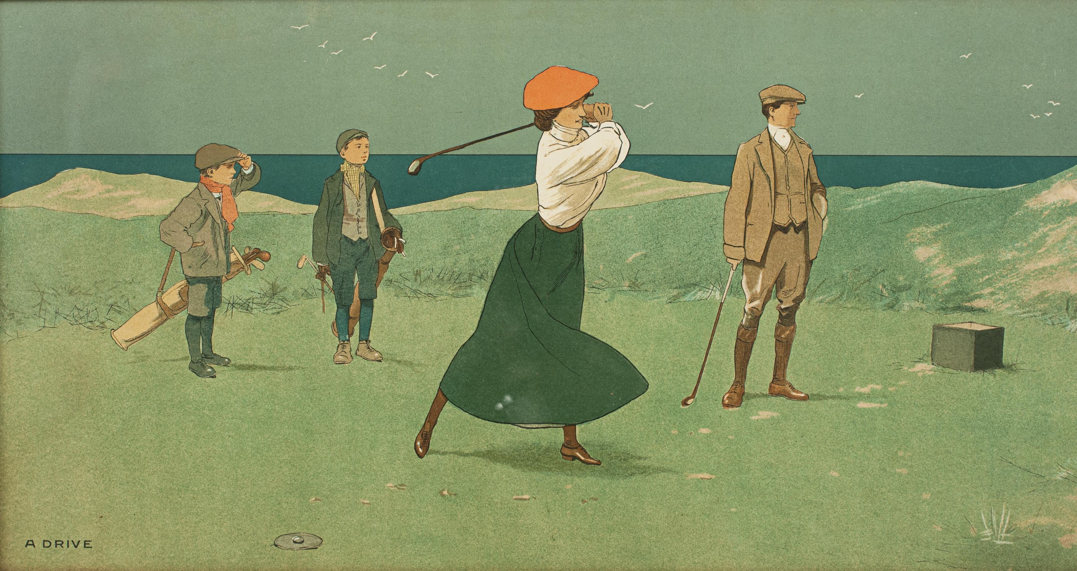 British Vintage Golf Print by John Hassall