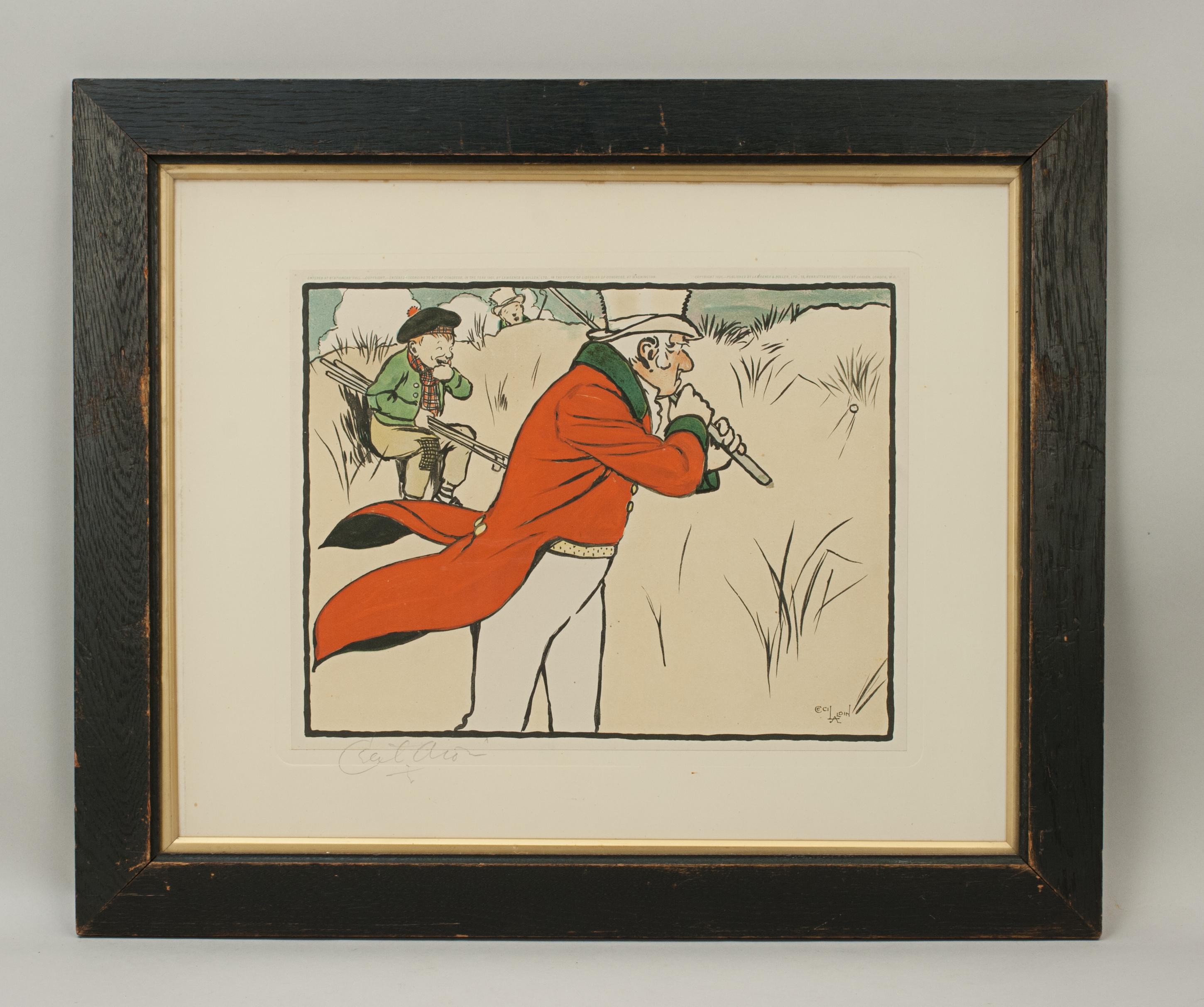 Sporting Art Vintage Golf Print, Cecil Aldin, Old English Sports and Pastimes