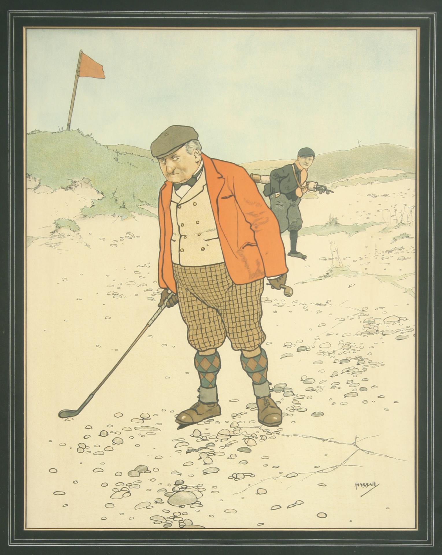 Sporting Art Vintage Golf Print 'Lost Ball'