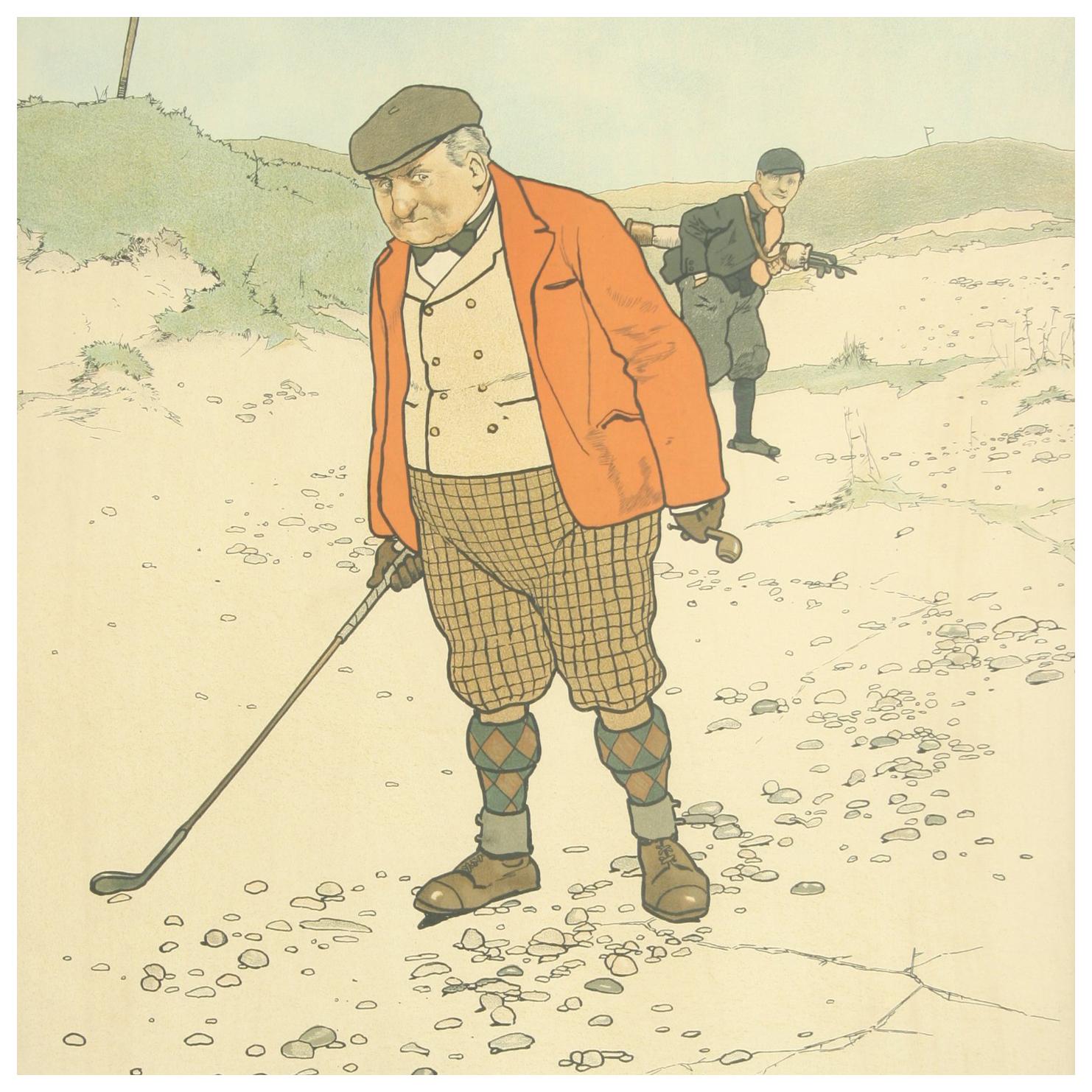 Vintage Golf Print 'Lost Ball'