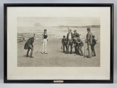 Vintage Golf Print, Photogravure, the Stymie, North Berwick After J.C. Dollman