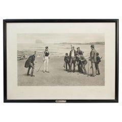 Stampa golfistica d'epoca, Fotoincisione, lo Stymie, North Berwick Dopo J.C. Dollman