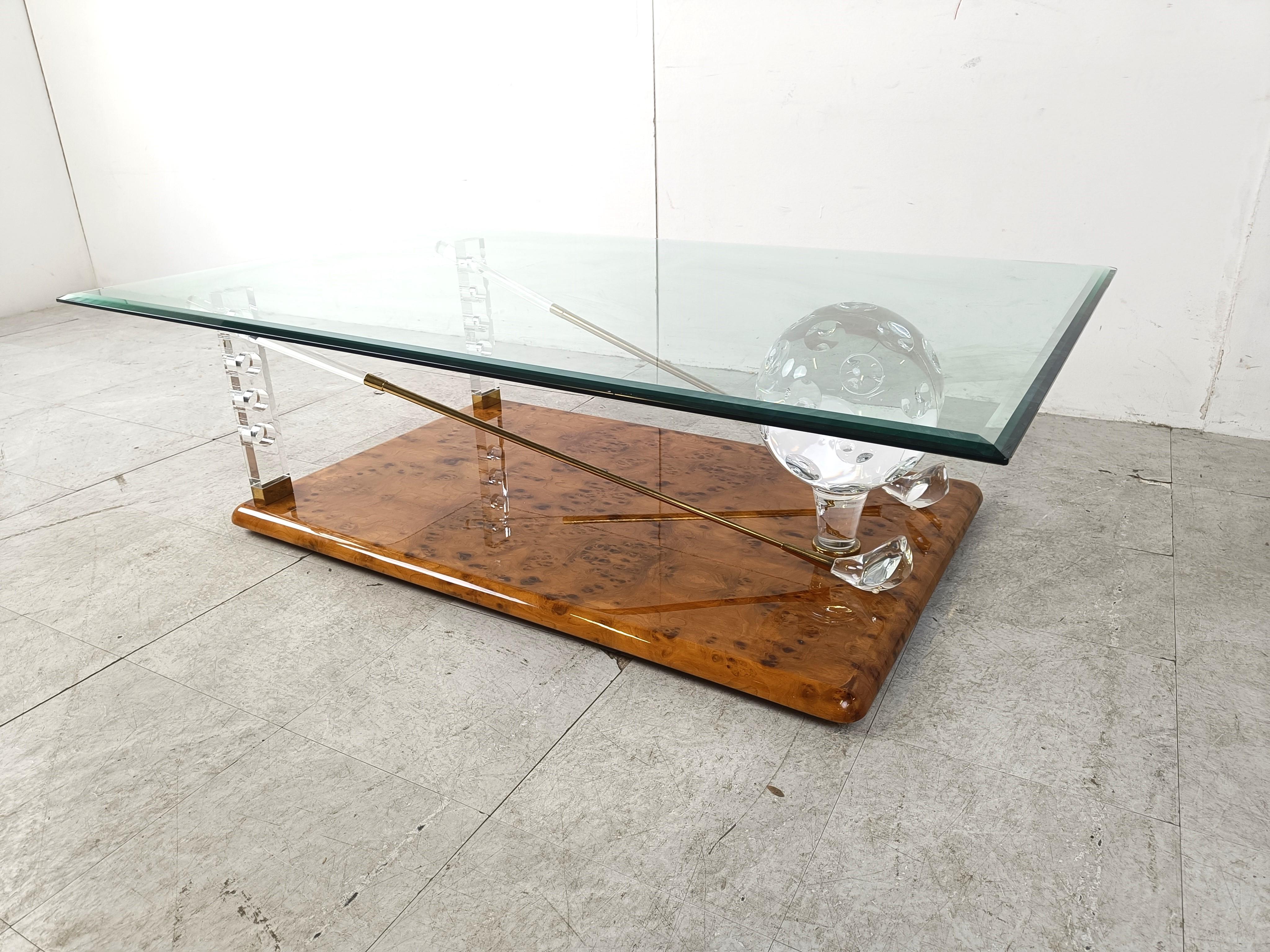 Hollywood Regency Vintage Golf themed coffee table, 1970s For Sale