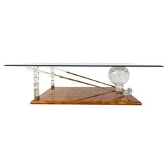 Table basse vintage sur le thème du golf, 1970