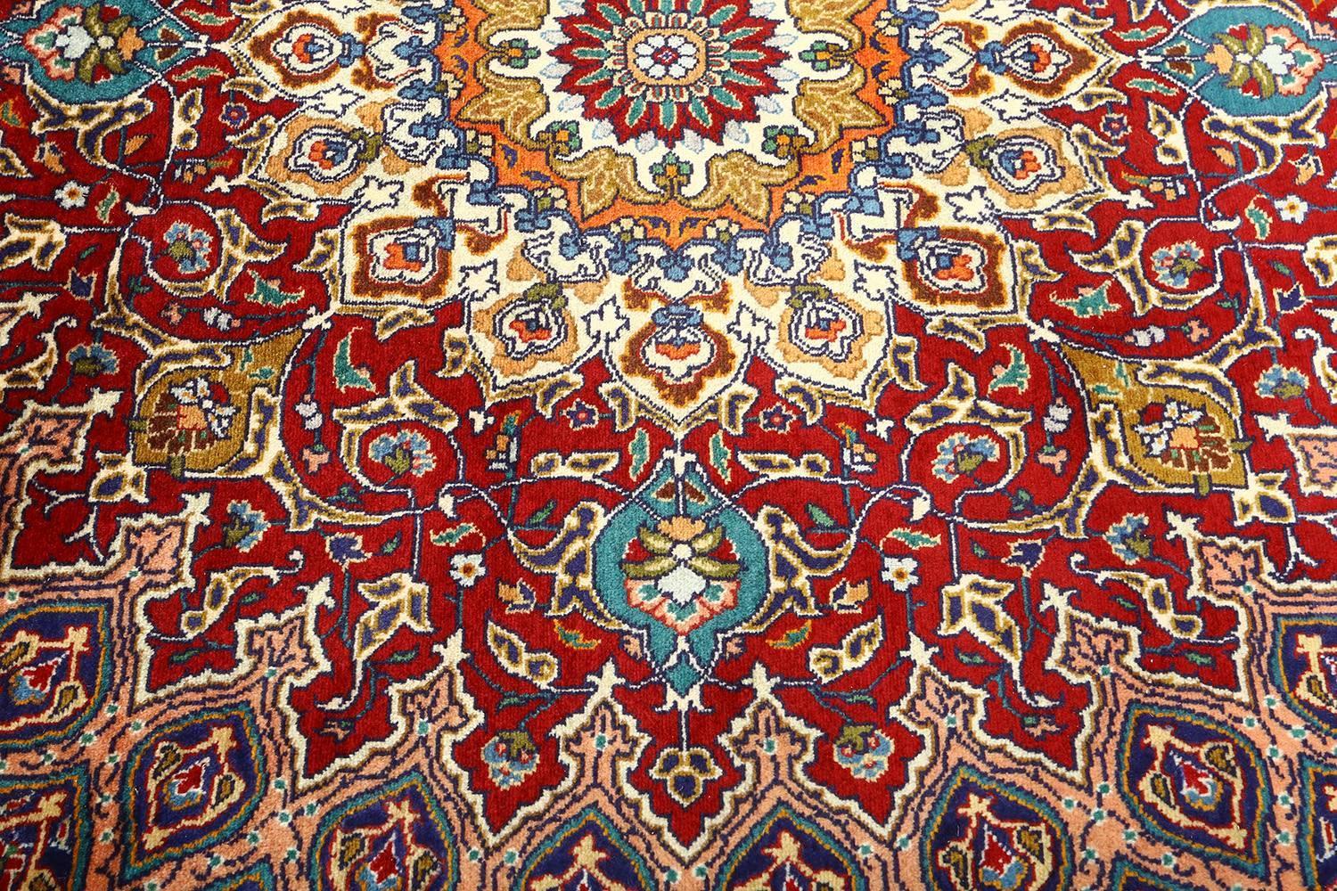 Hand-Knotted Nazmiyal Collection Vintage Tabriz Persian Rug. Size: 11 ft 11 in x 16 ft 3 in 