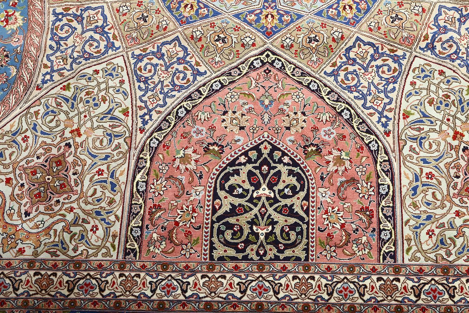 Tabriz-Perserteppich im Gonbad-Design. Größe: 9 ft 11 in x 13 ft 1