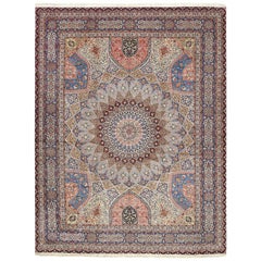 Tabriz-Perserteppich im Gonbad-Design. Größe: 9 ft 11 in x 13 ft
