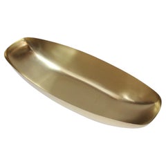 Vintage Gondola Form Oblong Polished Brass Decorative / Fruit Bowl