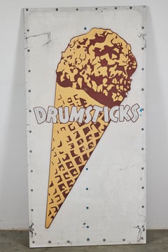 Vintage Good Humor Ice Cream Drumsticks Truck Side Sheet Metal Panel