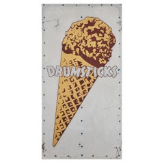 Vintage Good Humor Ice Cream Drumsticks Truck Side Sheet Metal Panel