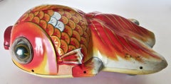 Vintage "Googly Eyed" Goldfish Japanese Windup Toy, circa 1950s