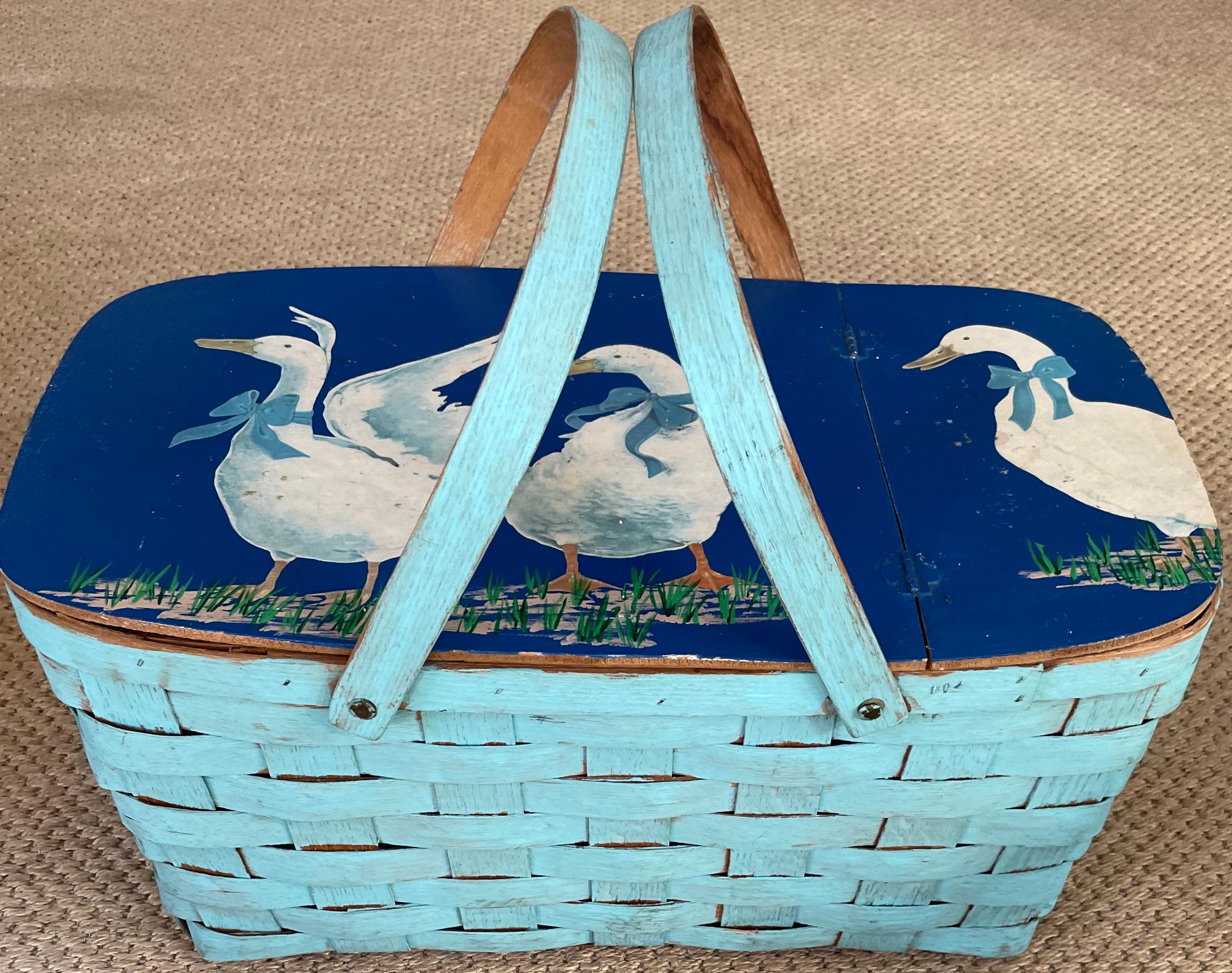 Vintage Goose Basket In Good Condition For Sale In New York, NY