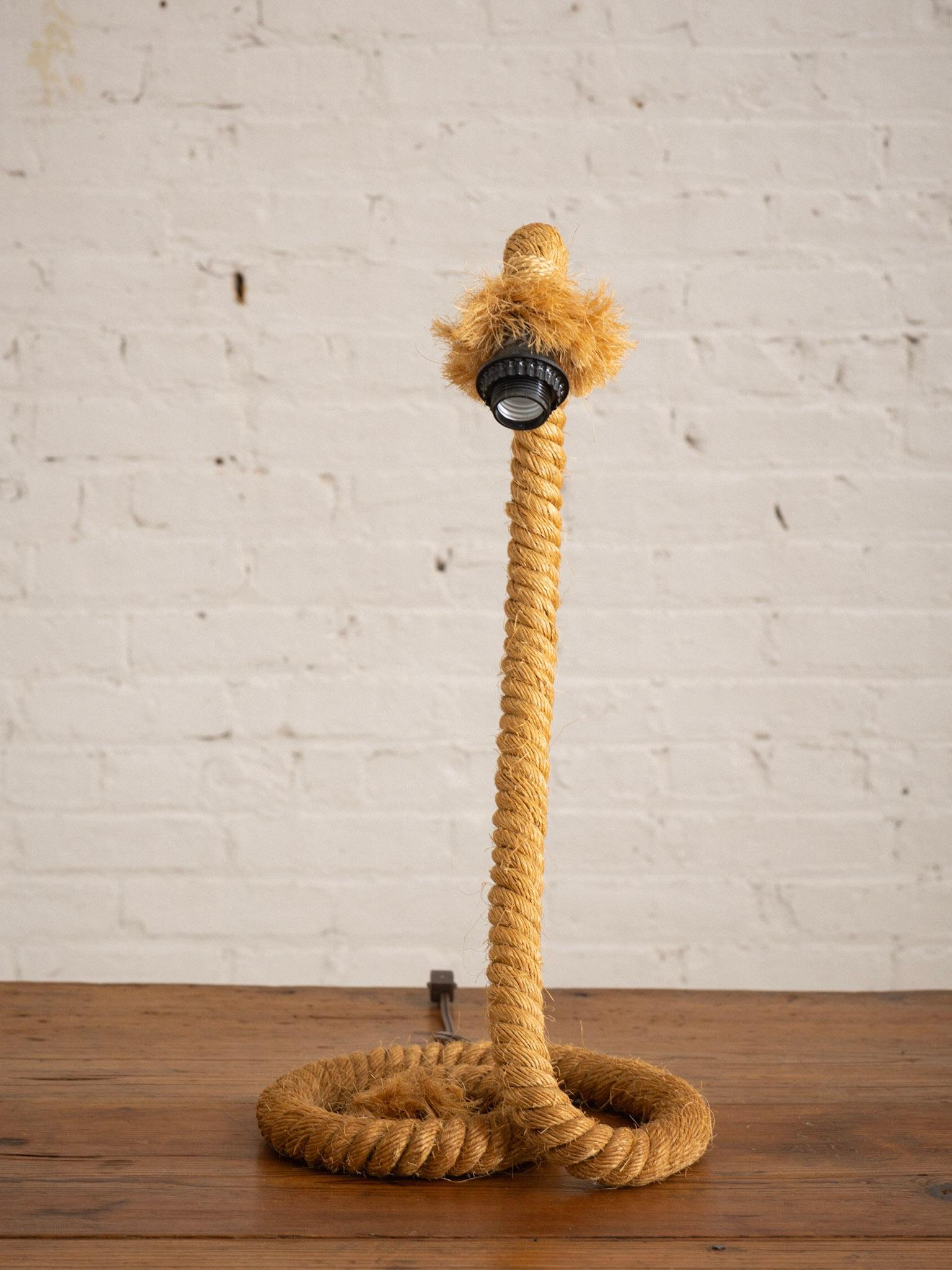 Vintage Gooseneck Rope Table Lamp 2