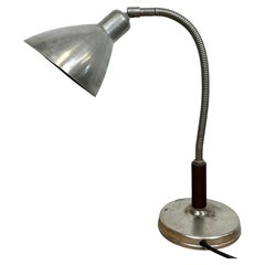Lámpara de mesa de cuello de cisne vintage, años 50