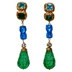 Vintage Goossens for Yves saint Laurent Earrings Circa 1980