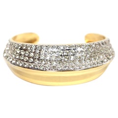 Vintage GOOSSENS for YVES SAINT LAURENT gilt bracelet with faceted crystals