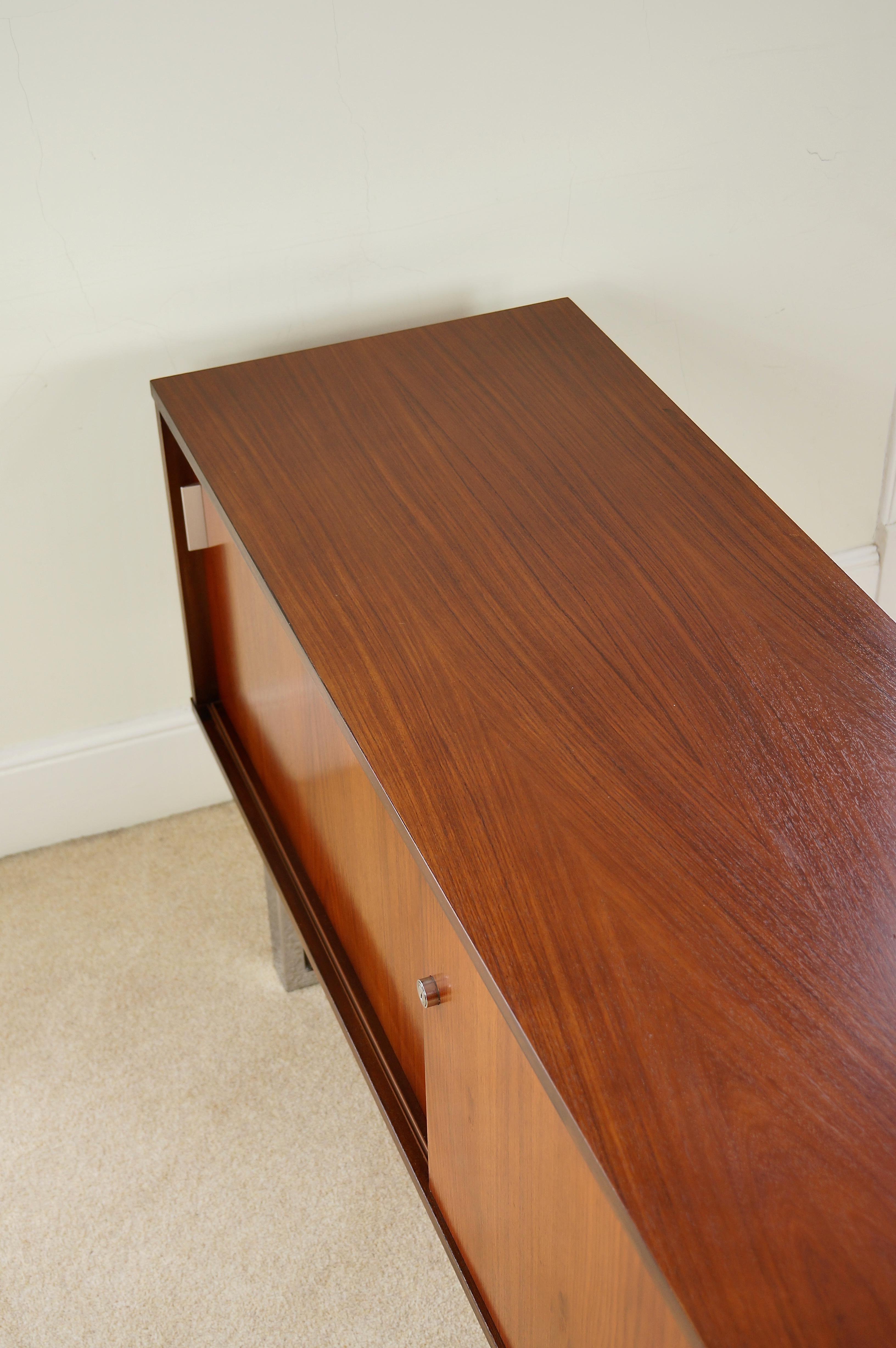 Late 20th Century Vintage Gordon Russell Rosewood & Chrome Sideboard / Credenza, Retro Cabinet