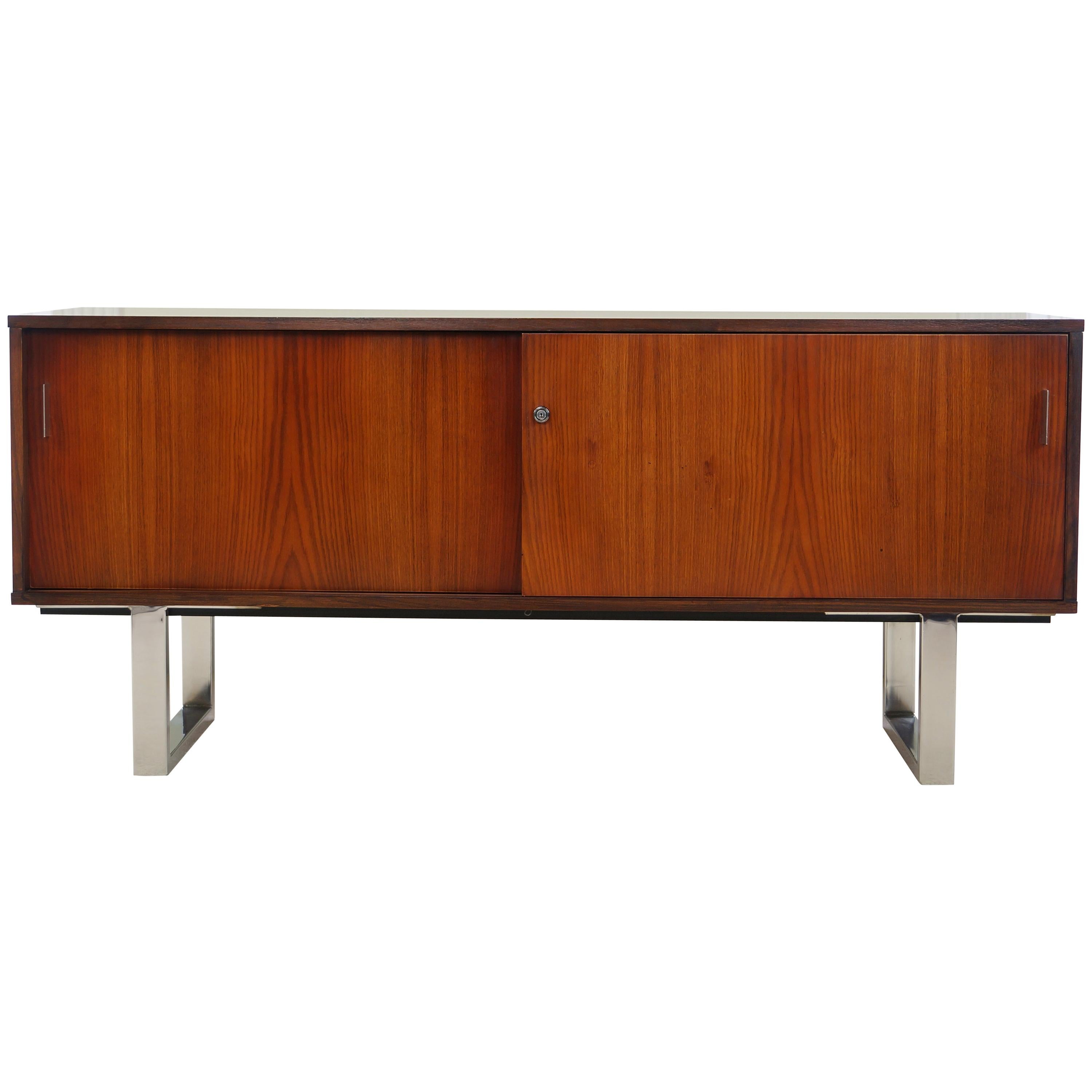 Vintage Gordon Russell Rosewood & Chrome Sideboard / Credenza, Retro Cabinet