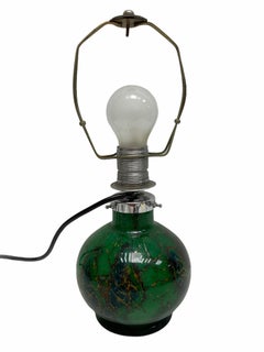 Splendido piede di lampada da tavolo in vetro WMF Ikora, Vintage Art Deco tedesco, anni '30